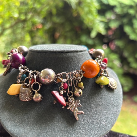 🍓VTG BOHO CHUNKY Y2K CHARM ANKLET - Picture 3 of 4